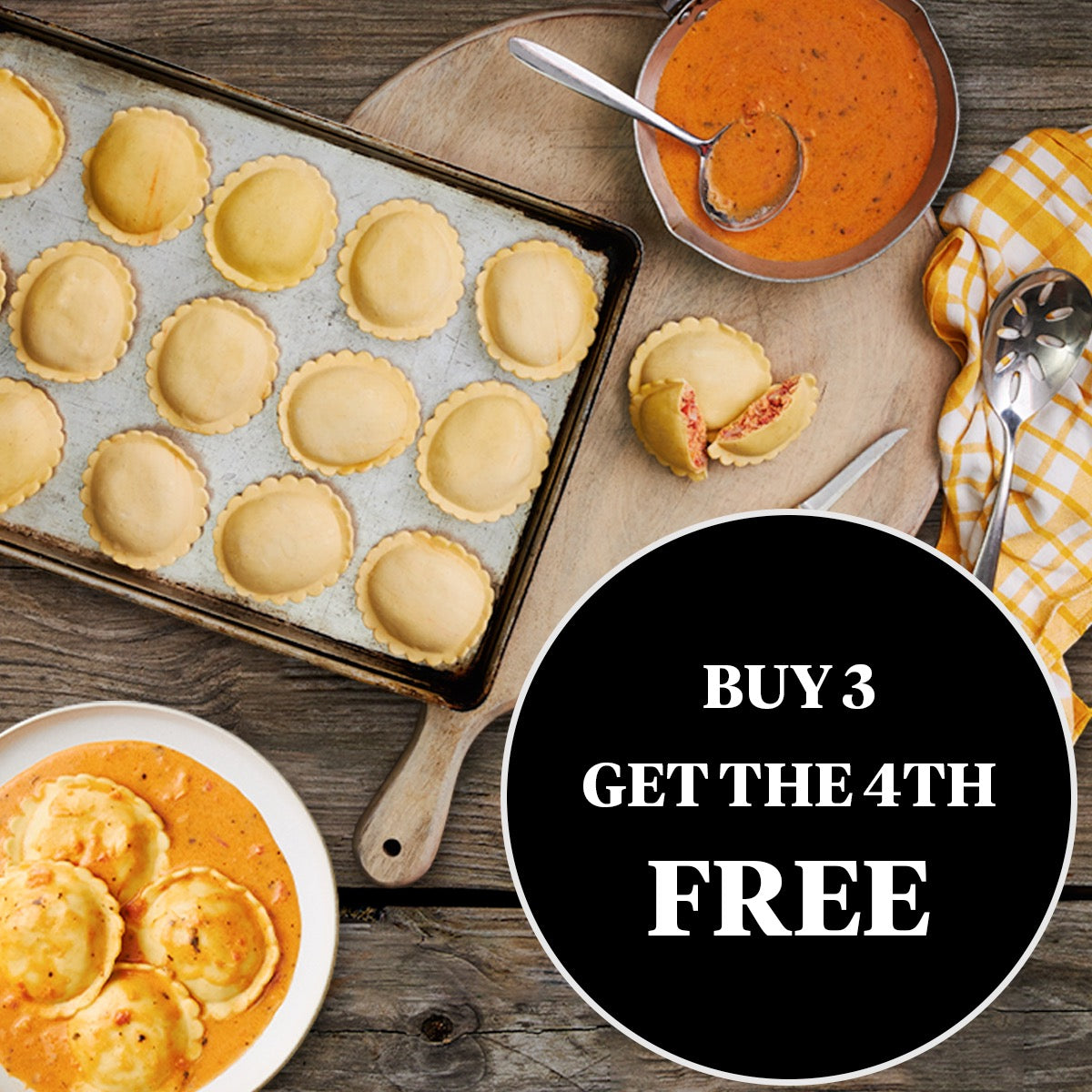 Buy 3 Maine Lobster Ravioli Get 1 FREE