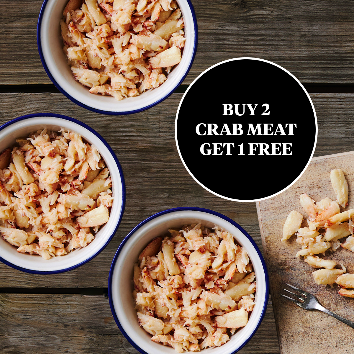 Buy 2lb of Crab Meat, Get 1lb FREE