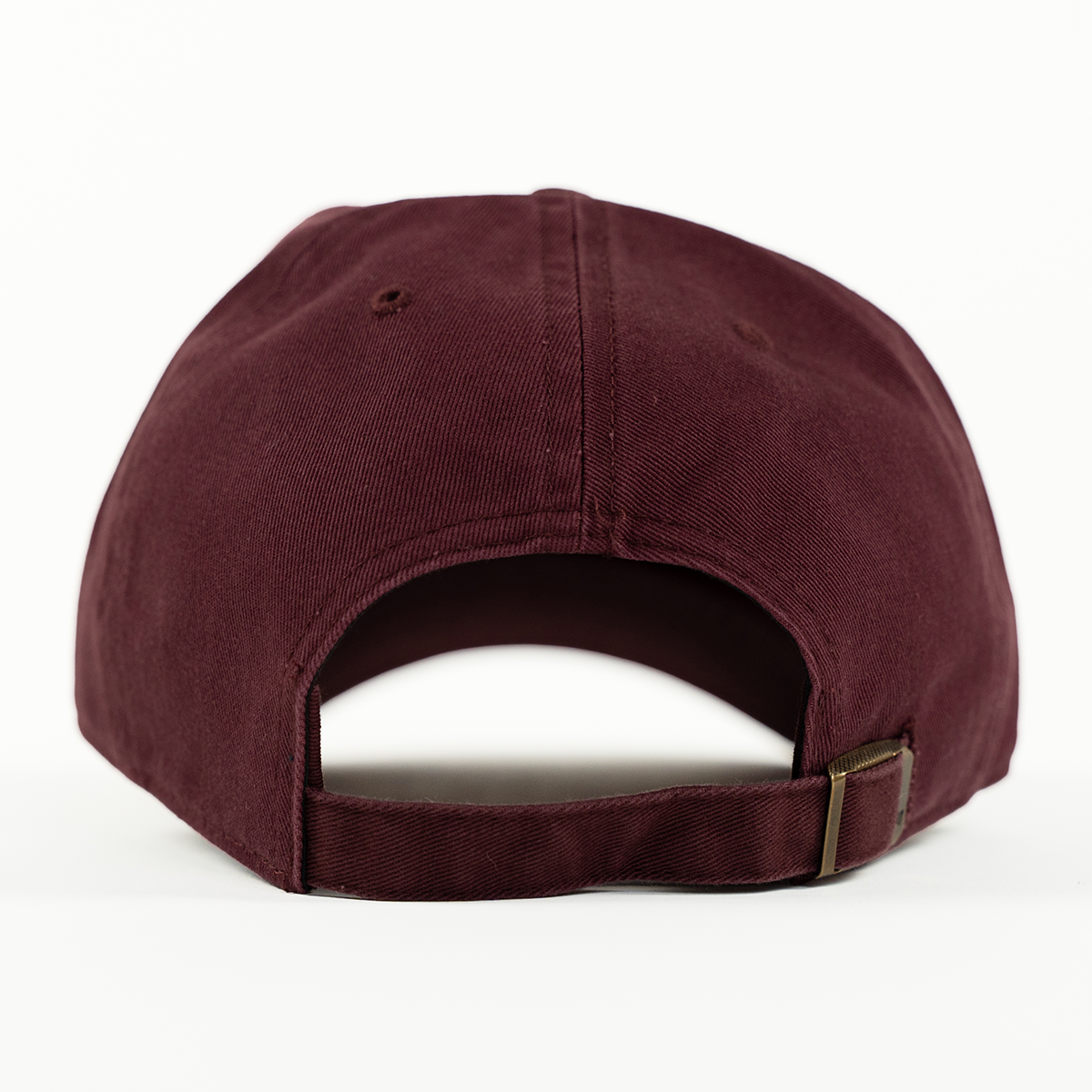Maroon baseball cap on a white background