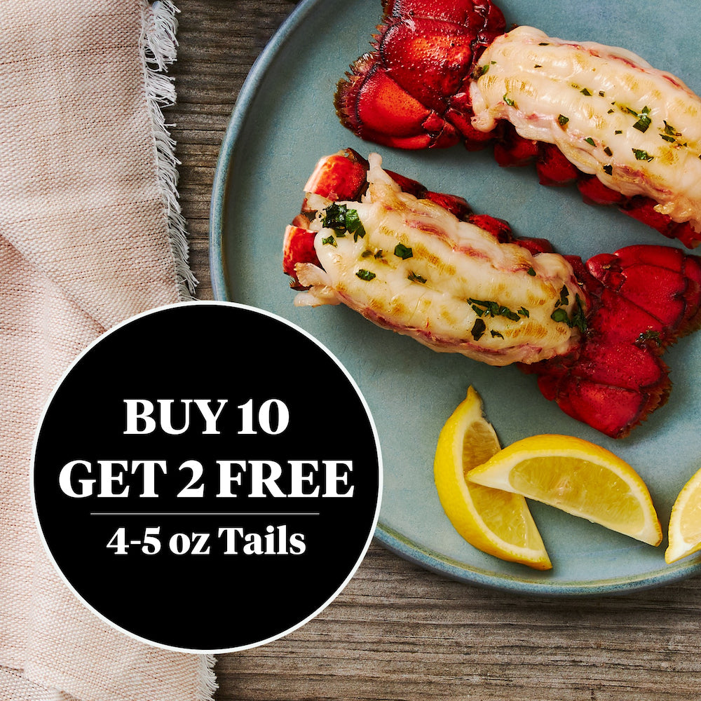 Buy 10 4oz-5oz Maine Lobster Tails get 2 FREE