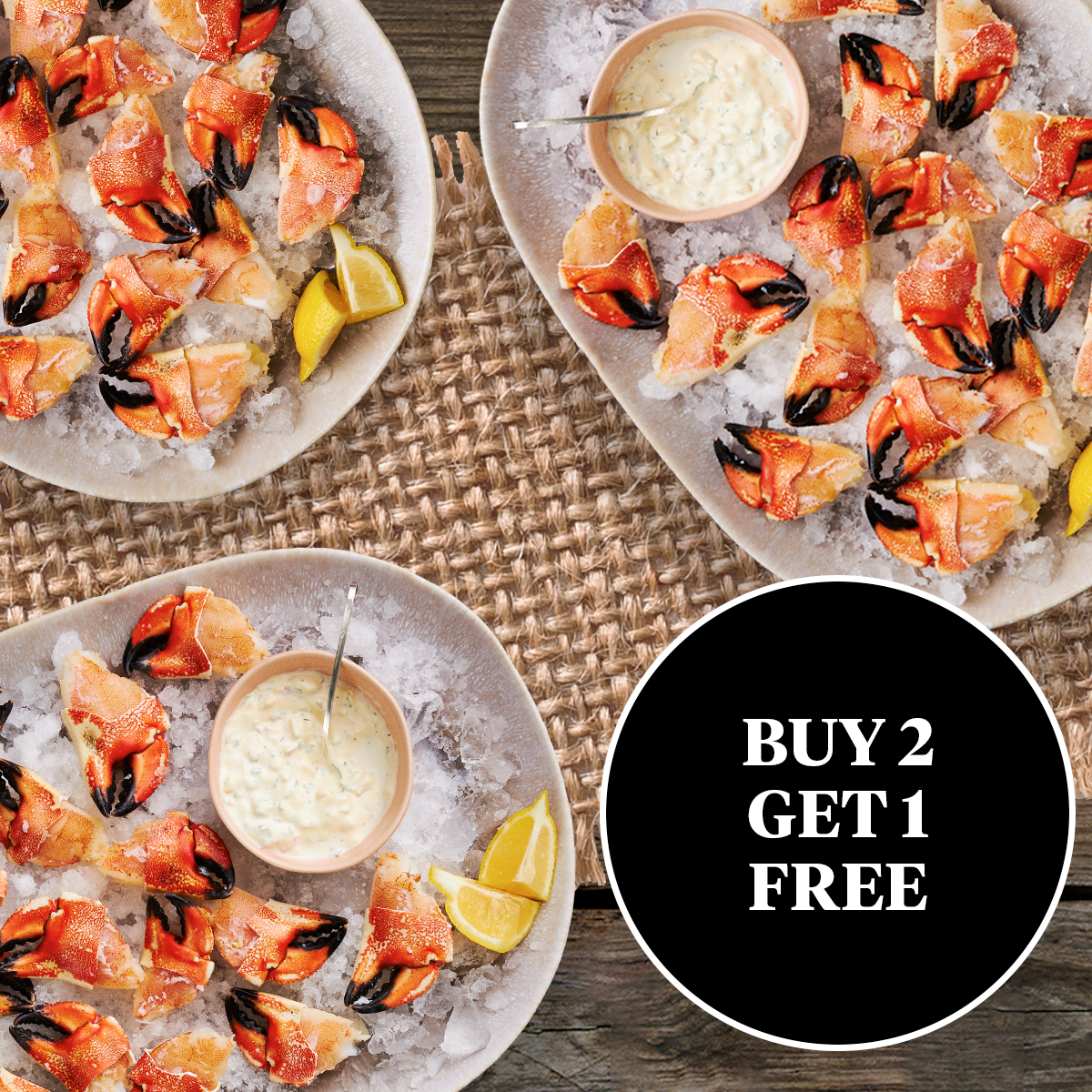 Buy 2 Jonah Crab Cocktail Claws, Get 1 FREE